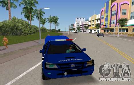Coche de policía Toyota Hilux en color azul para GTA Vice City