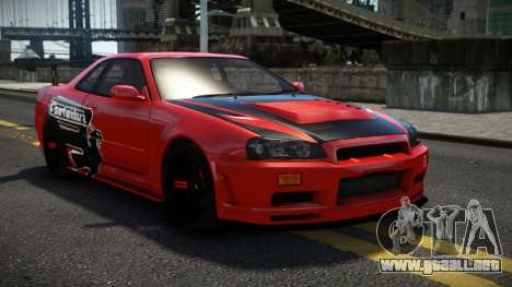 Nissan Skyline R34 J-Style V1.1 para GTA 4