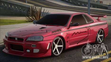 Nissan Skyline R34 [Red] para GTA San Andreas