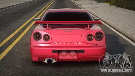 Nissan Skyline R34 [Red] para GTA San Andreas