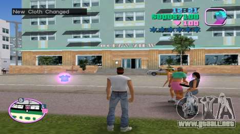 Recogida de ropa nueva para GTA Vice City