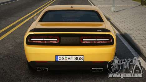 Dodge Challenger SRT Hellcat German Plate para GTA San Andreas