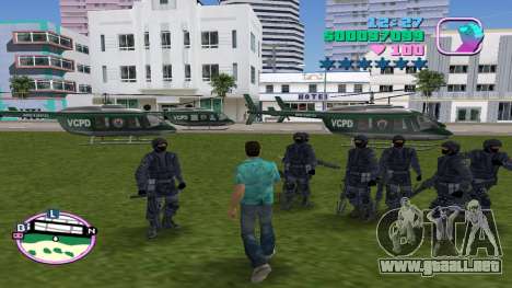 Guardaespaldas SWAT con helicóptero para GTA Vice City