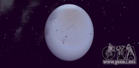 El planeta Urano en lugar de la luna para GTA San Andreas