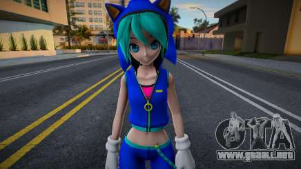 PDFT Hatsune Miku Sonic Style v1 para GTA San Andreas