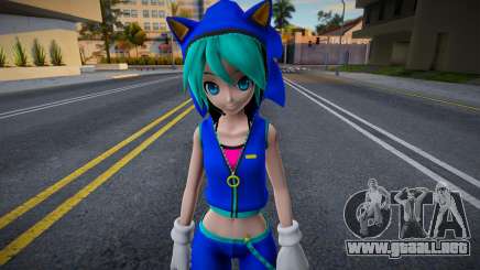 PDFT Hatsune Miku Sonic Style v2 para GTA San Andreas