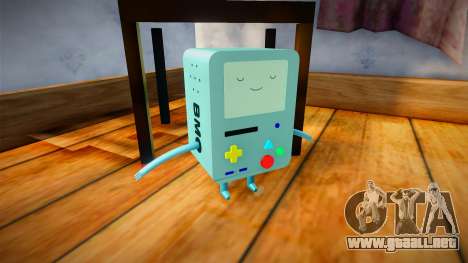 BMO de Hora de Aventuras en lugar de Adviento para GTA San Andreas