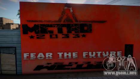 Metro 2033 Fear The Future Mural para GTA San Andreas