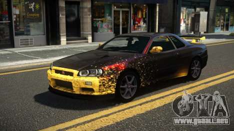 Nissan Skyline R34 GT-R RX-I S8 para GTA 4