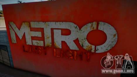 Metro 2033 Last Night Mural para GTA San Andreas