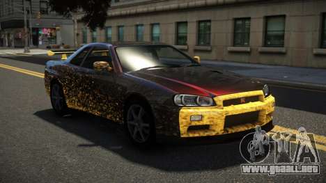 Nissan Skyline R34 GT-R RX-I S8 para GTA 4