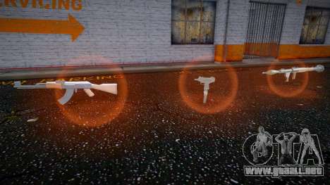 Pickups Mod (Only light on the ground) para GTA San Andreas