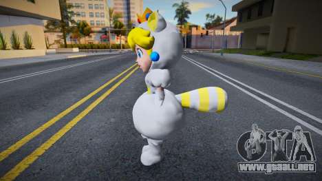 Peach Tanooki Blanco Suit o con traje mapache ta para GTA San Andreas