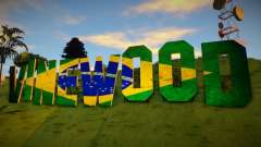 Vinewood Sign Brazilian Flag para GTA San Andreas