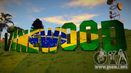 Vinewood Sign Brazilian Flag para GTA San Andreas