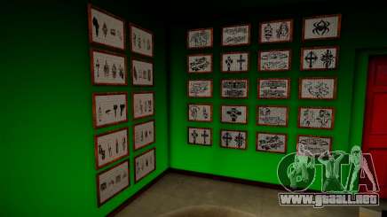 New Tattoo Shop Interior para GTA San Andreas