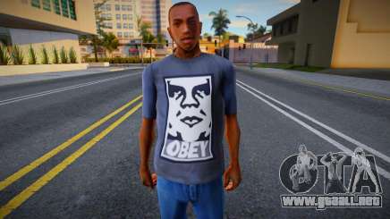Black Obey Shirt para GTA San Andreas