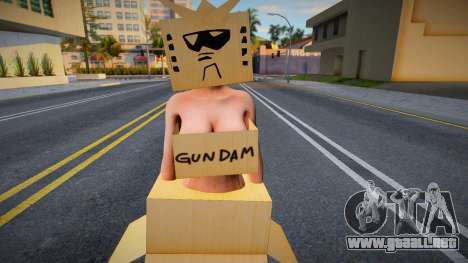 CardBord Gundam Cosplay skin para GTA San Andreas