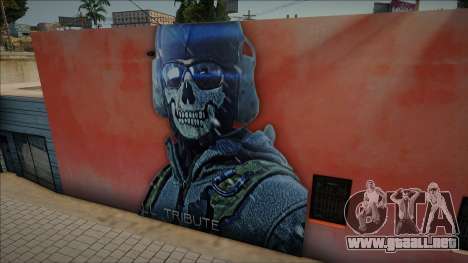 Mural de Legend Simon Riley Ghost [COD MW2] para GTA San Andreas