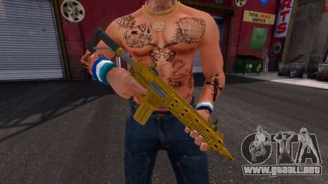 GTA V PC Golden Carbine Rifle para GTA 4