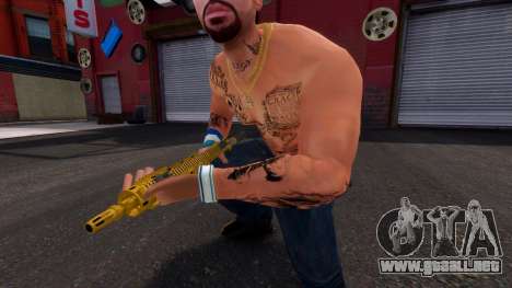 GTA V PC Golden Carbine Rifle para GTA 4