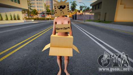 CardBord Gundam Cosplay skin para GTA San Andreas