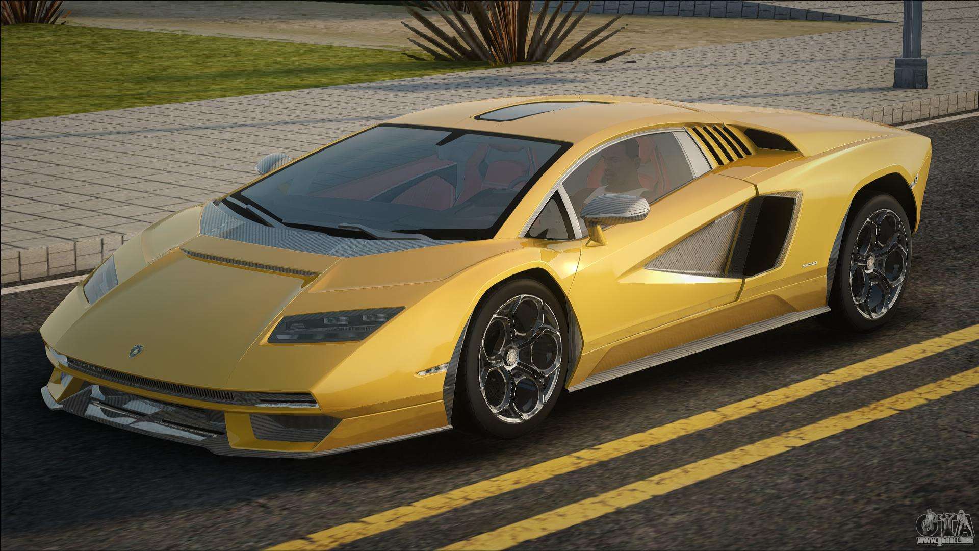 Lamborghini Countach LPI 800-4 Yellow para GTA San Andreas