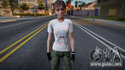 Rebecca T-Shirt Zombie-Kun para GTA San Andreas