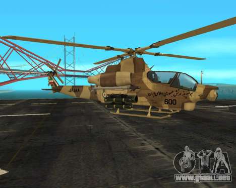 Campana iraní AH-1 cobra camuflaje del desierto  para GTA San Andreas