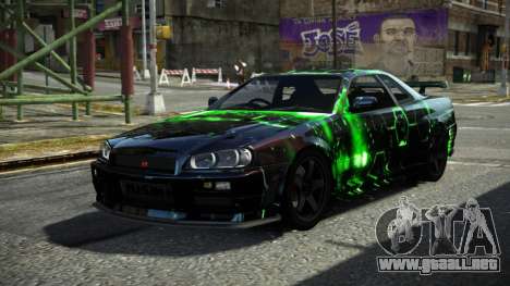 Nissan Skyline R34 F-Sport S10 para GTA 4