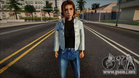 Oksana con una chaqueta vaquera para GTA San Andreas