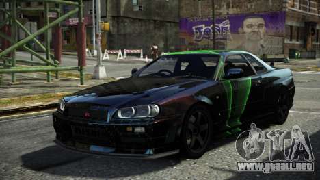 Nissan Skyline R34 F-Sport S11 para GTA 4