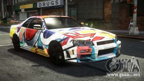 Nissan Skyline R34 F-Sport S5 para GTA 4