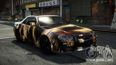 Nissan Skyline R34 F-Sport S14 para GTA 4