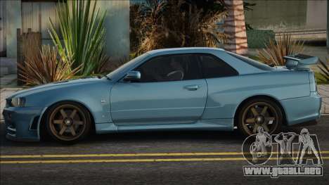 Nissan Skyline GT-R34 Blue para GTA San Andreas