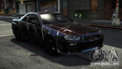 Nissan Skyline R34 F-Sport S8 para GTA 4