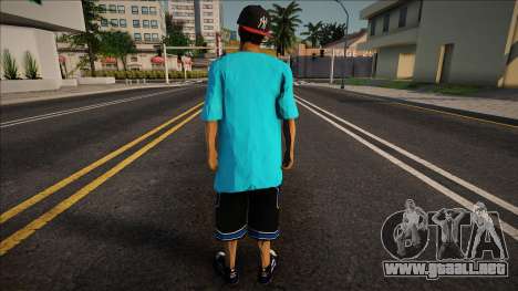 Blue T-shirt Man para GTA San Andreas