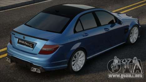 Mercedes-Benz C63 Brabus Blue para GTA San Andreas