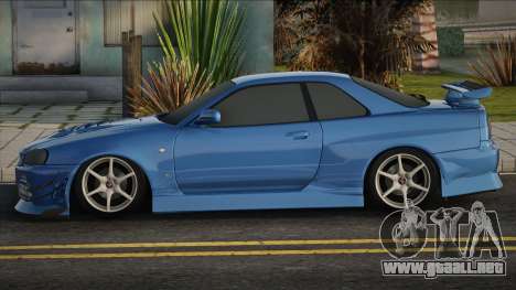 Nissan Skyline GTR34 Blue para GTA San Andreas