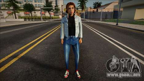 Oksana con una chaqueta vaquera para GTA San Andreas