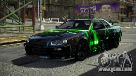 Nissan Skyline R34 F-Sport S10 para GTA 4