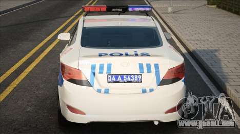 Hyundai Accent Blue Polis Ekip Araçı para GTA San Andreas