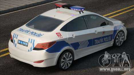 Hyundai Accent Blue Trafik Polis para GTA San Andreas