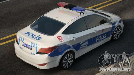 Hyundai Accent Blue Polis Ekip Araçı para GTA San Andreas