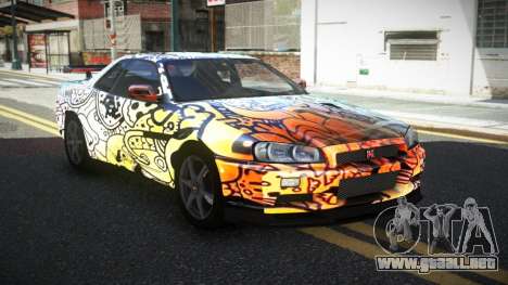 Nissan Skyline R34 PNZ S12 para GTA 4