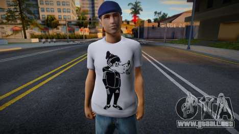 Gopnik en camiseta con un lobo Nu Pogodi para GTA San Andreas