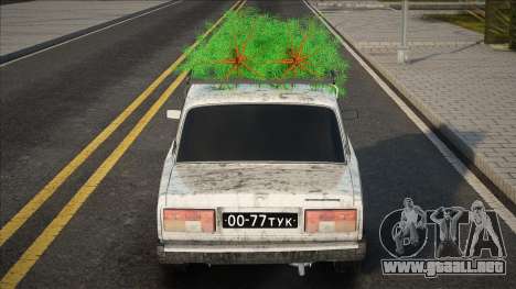 VAZ 2105 con un árbol de Navidad para GTA San Andreas