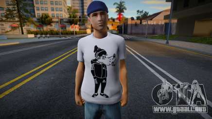 Gopnik en camiseta con un lobo Nu Pogodi para GTA San Andreas