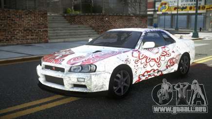 Nissan Skyline R34 PNZ S13 para GTA 4