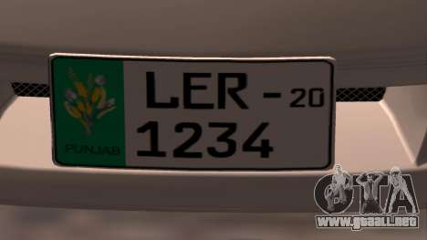 Toyota MR2 Verslide ( Placa pakistaní ) para GTA San Andreas